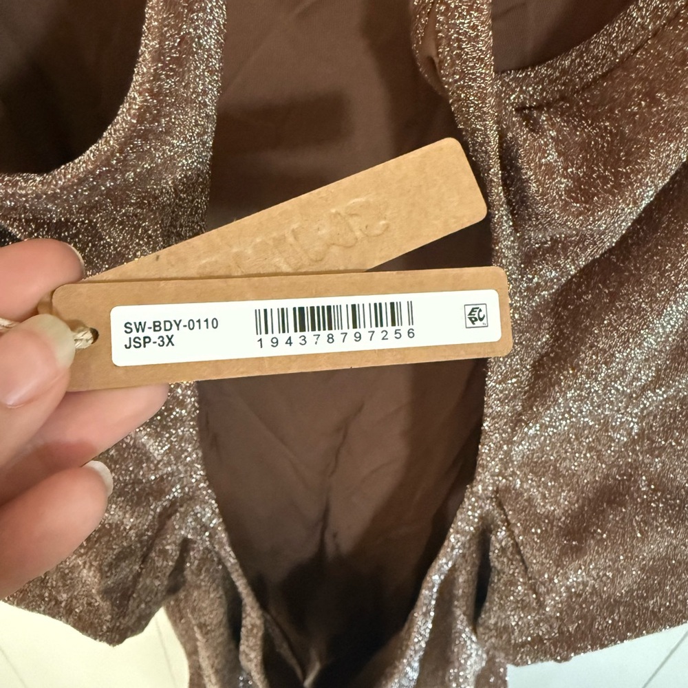 SKIMS Glitter Swimsuit NWT in Jasper - Picture 8 of 8